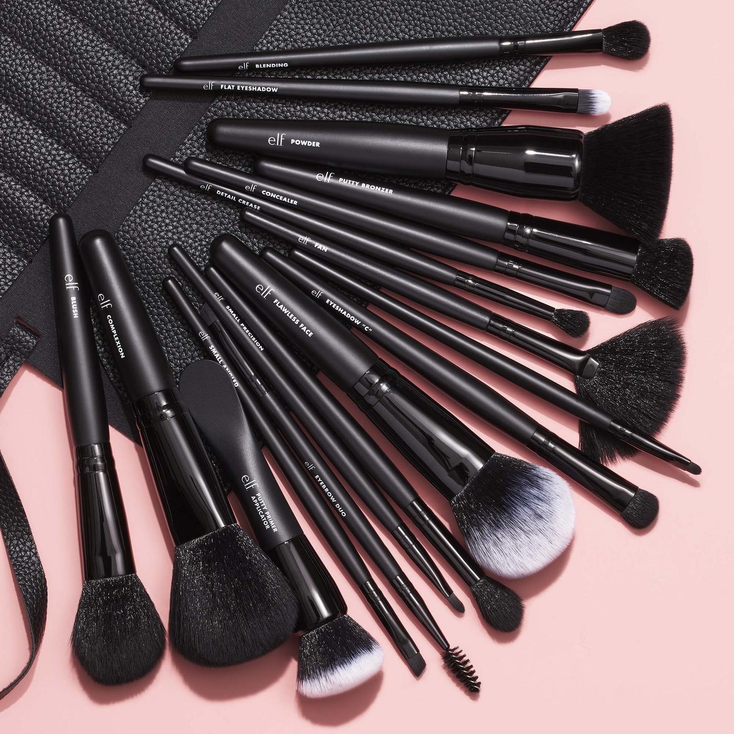 E.L.F. ULTIMATE MAKEUP BRUSH SET & TRAVEL ROLL (SET DE BROCHAS CON ESTUCHE)
